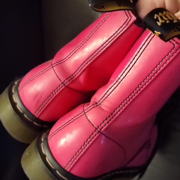 Dr. Marten’s 1460 8-Eye Hot Pink Patent Boots - Picture 9 of 16